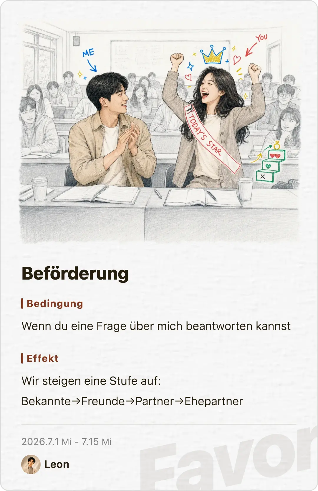 Favor card