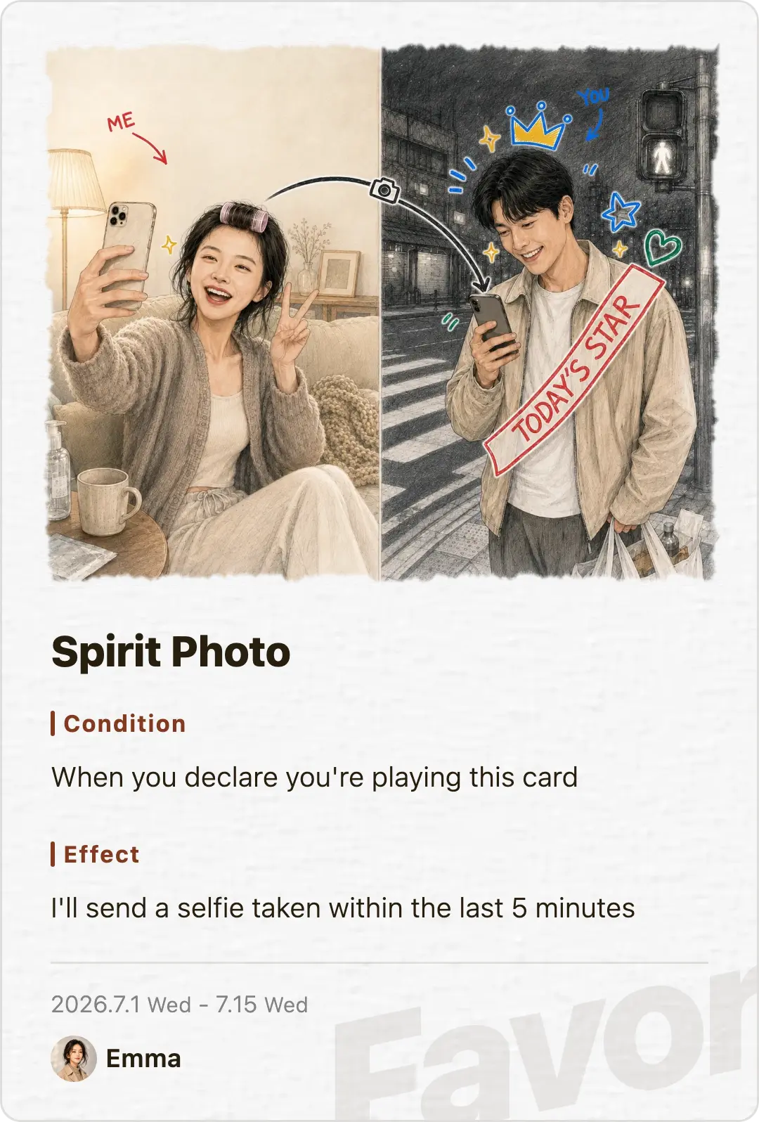 Favor card