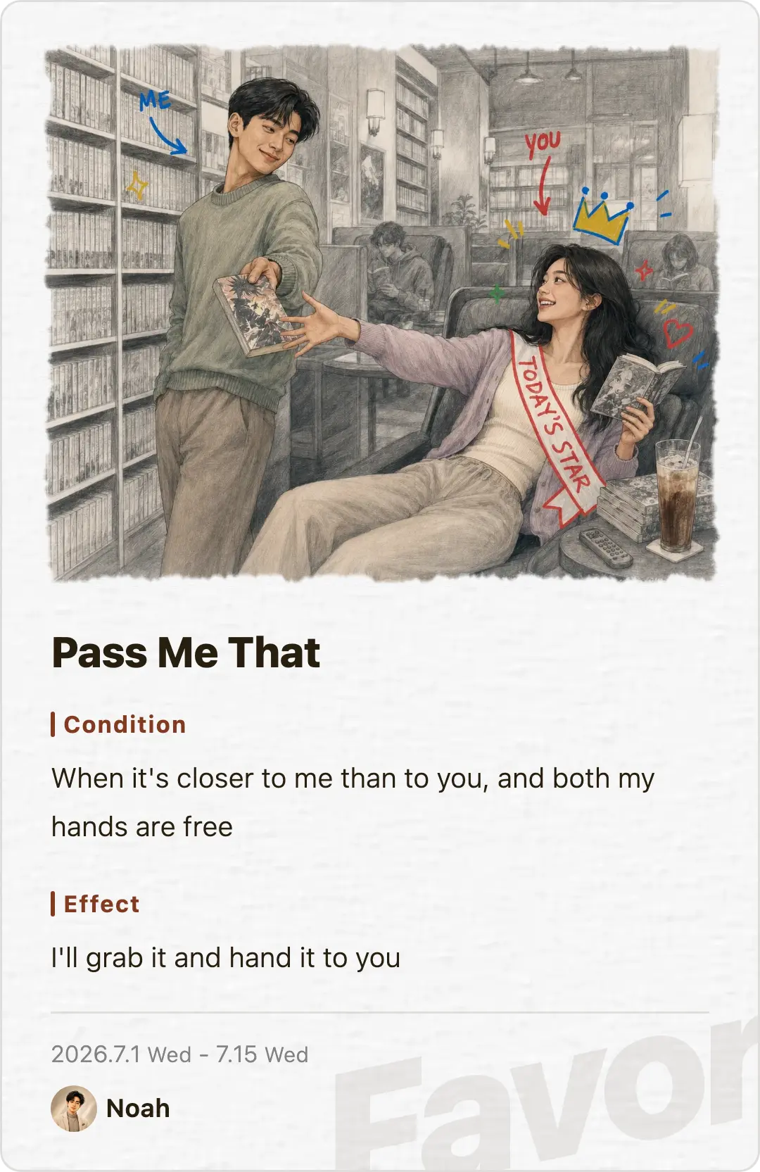 Favor card