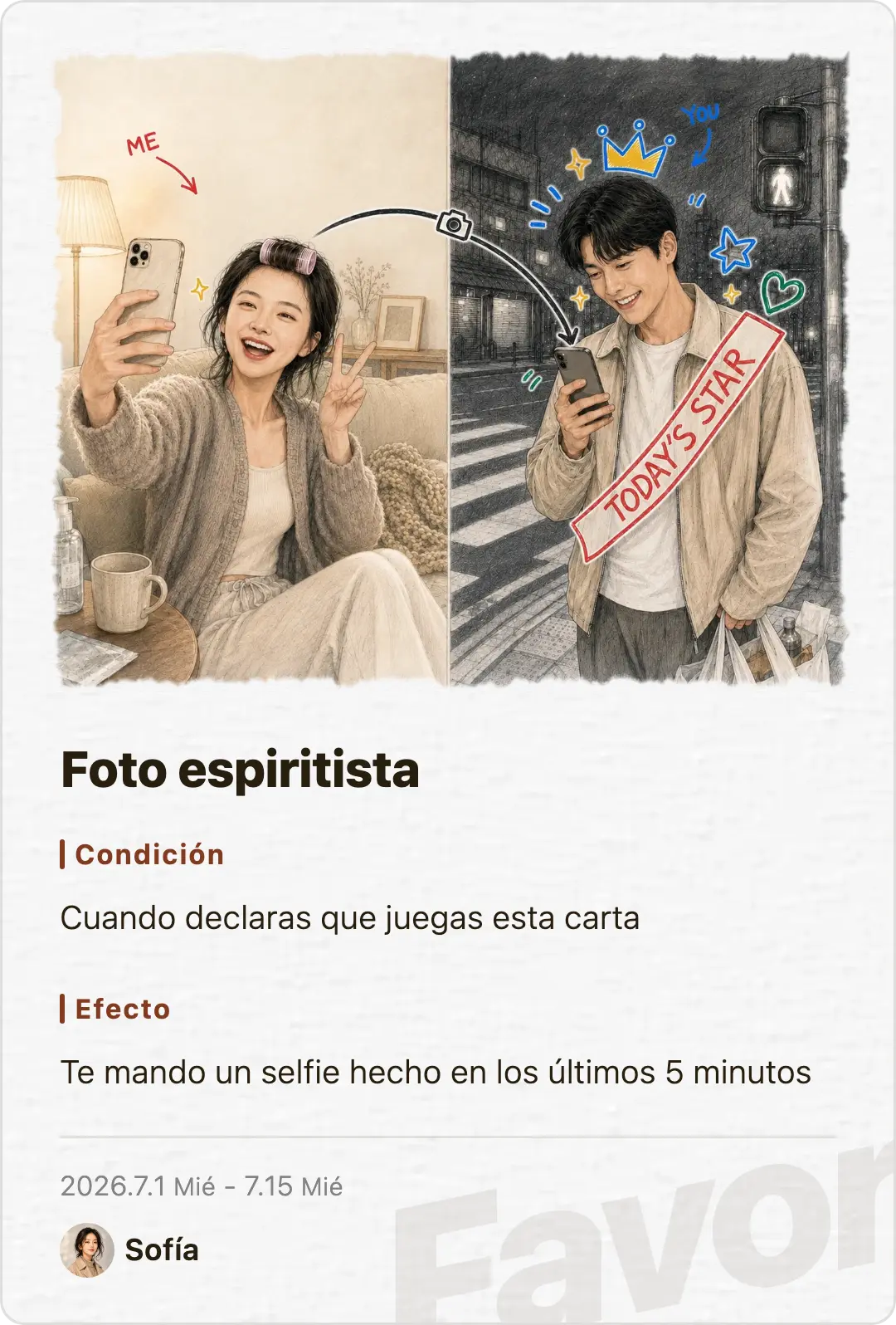 Favor card
