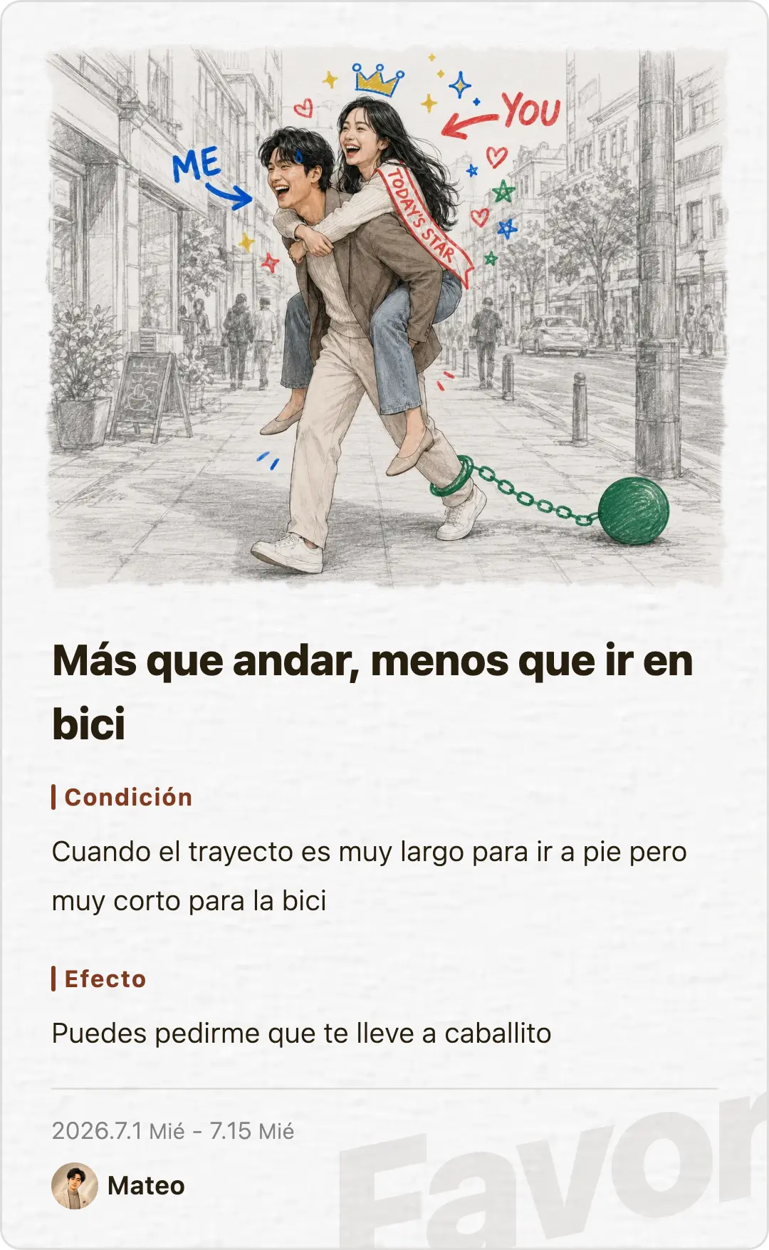 Favor card