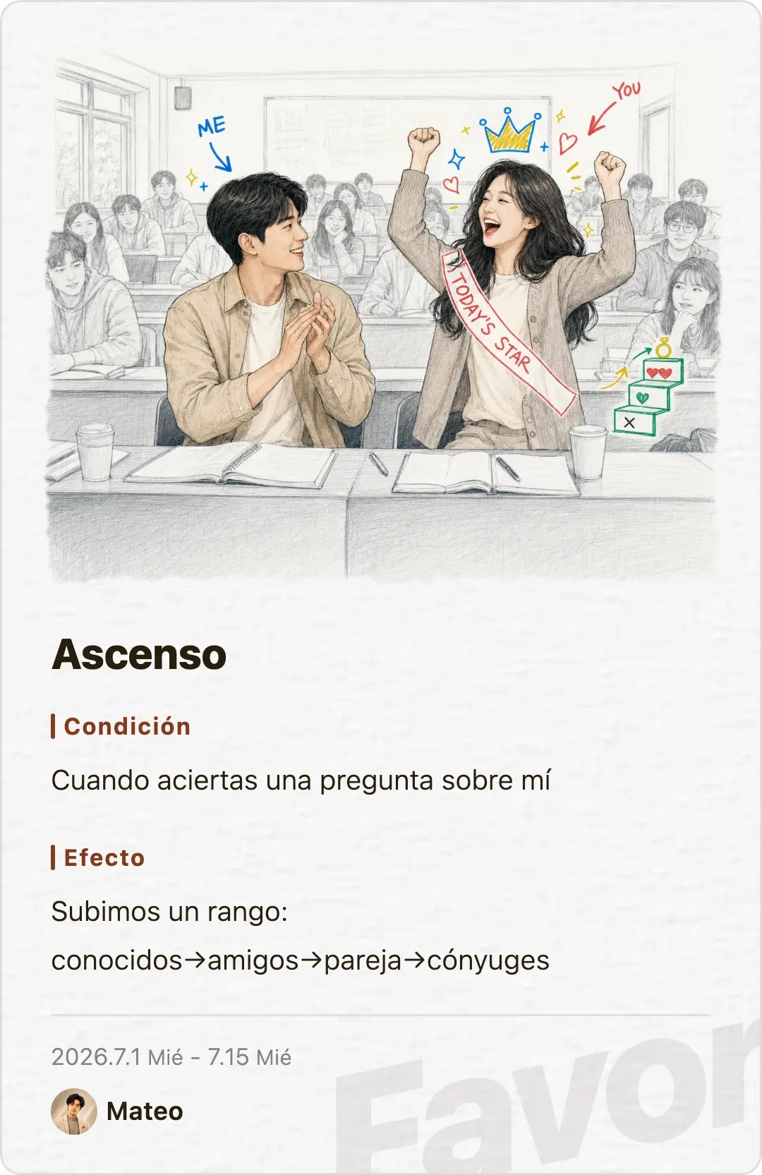 Favor card
