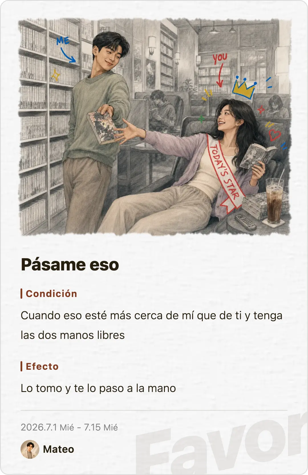 Favor card