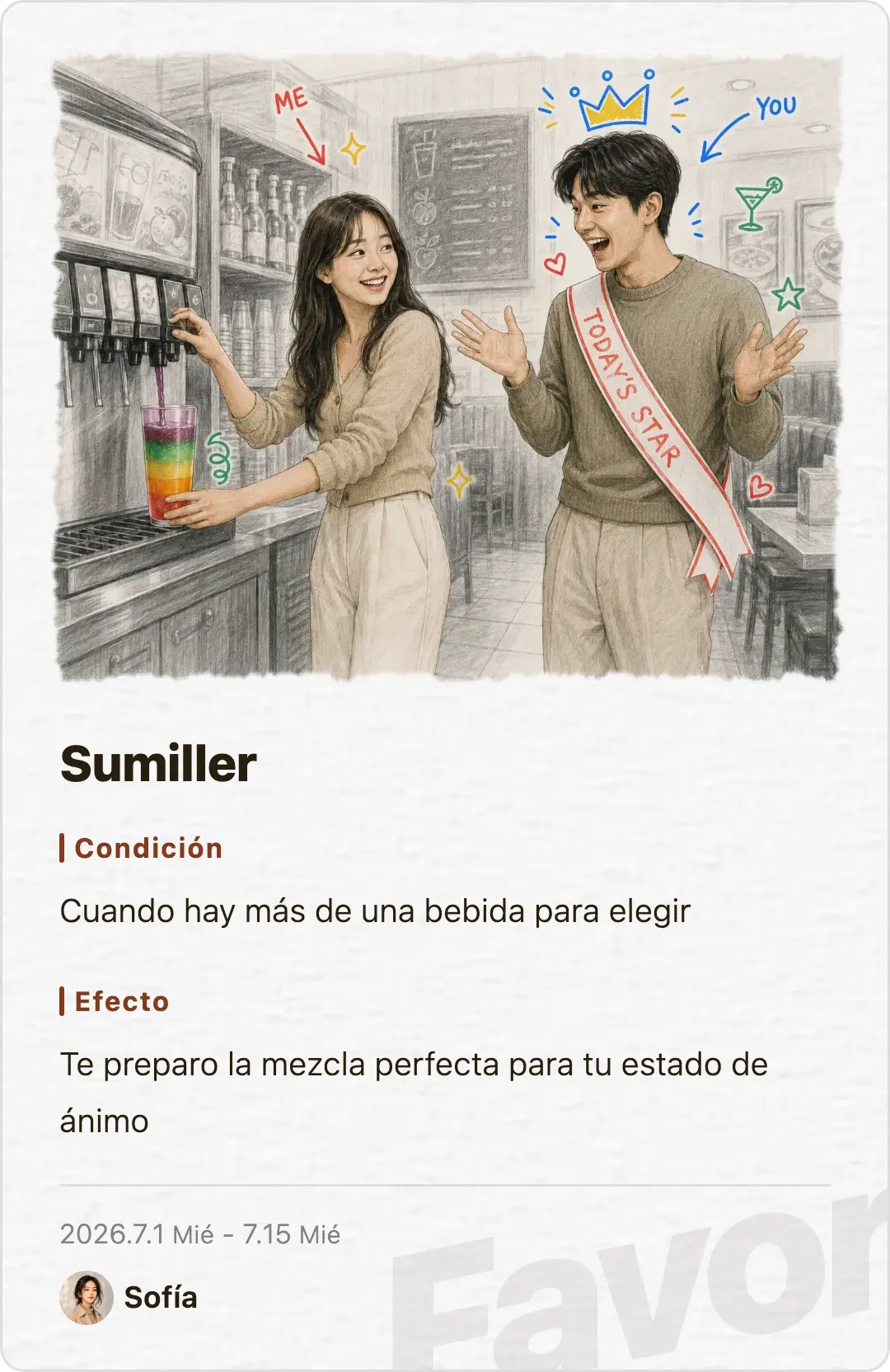 Favor card
