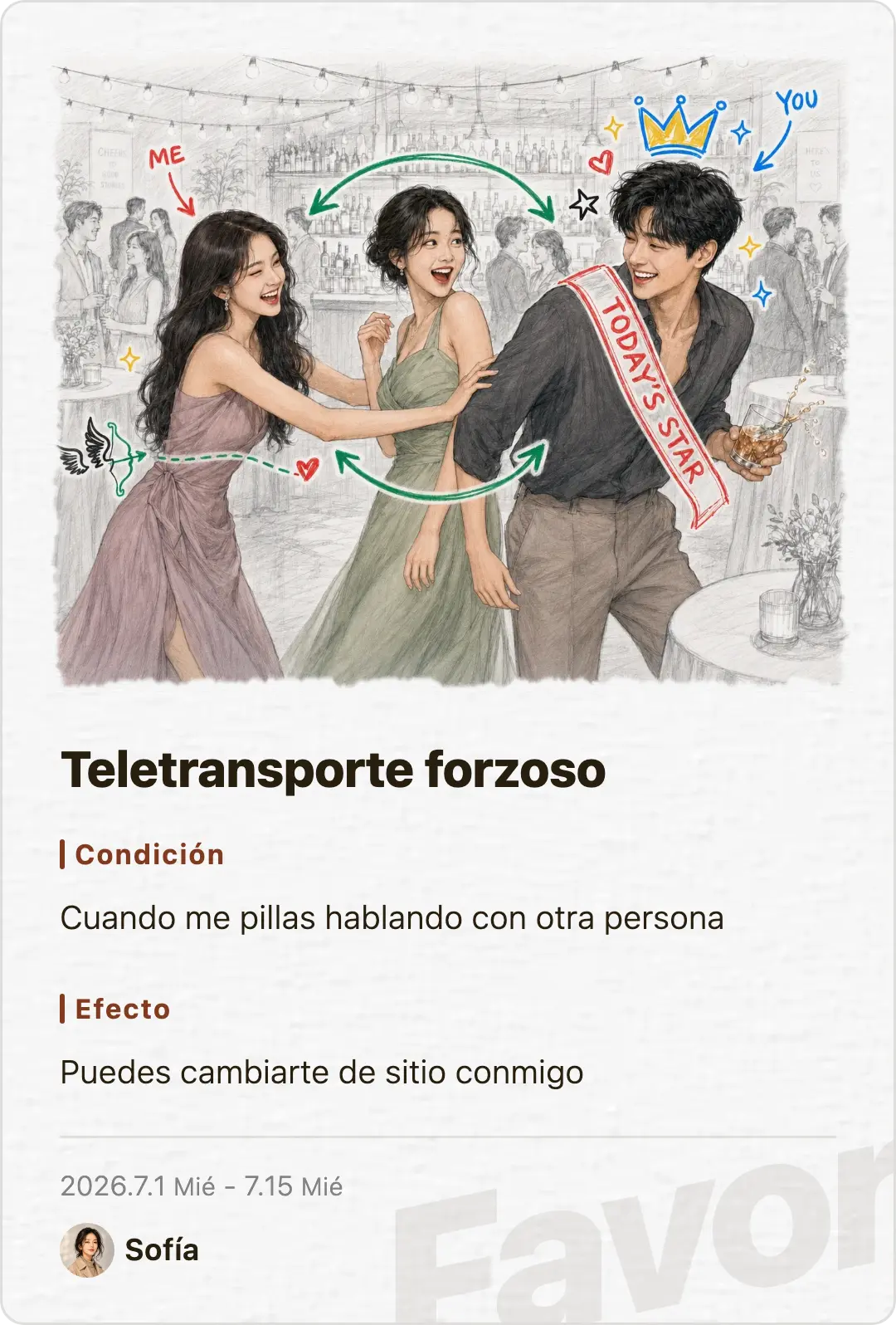 Favor card