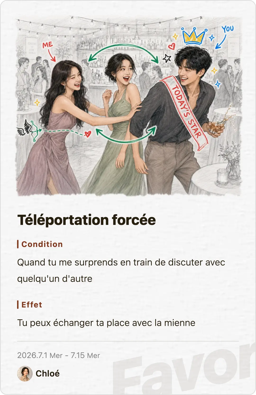 Favor card