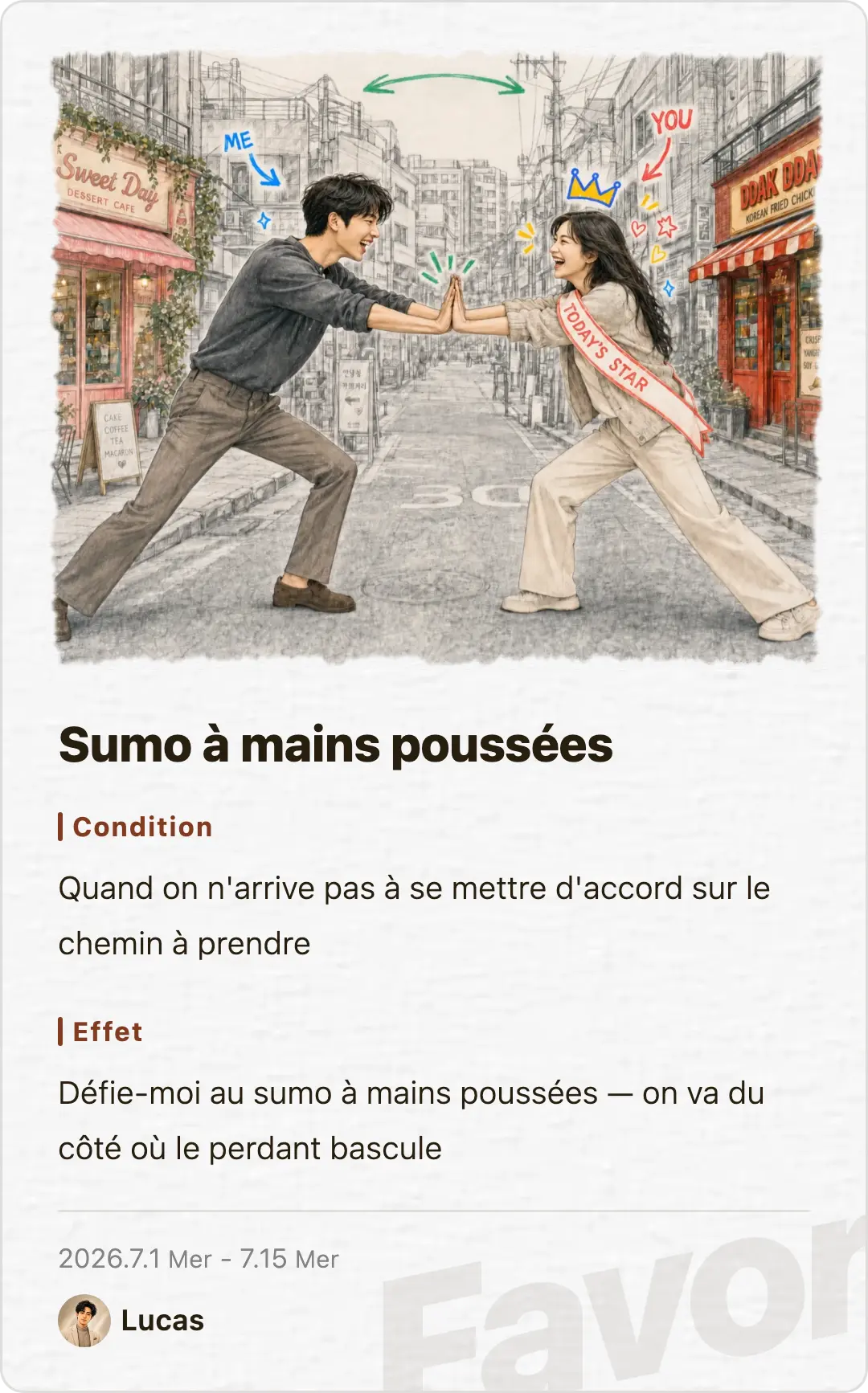 Favor card