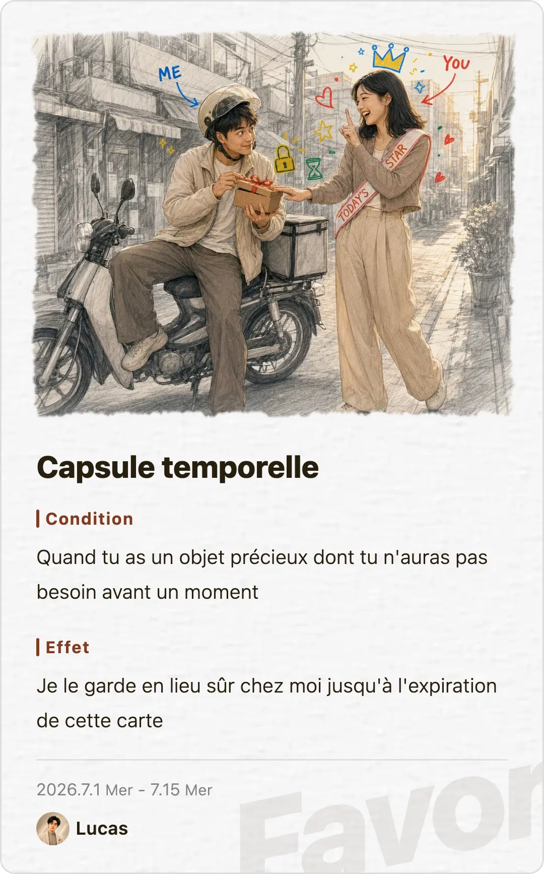 Favor card