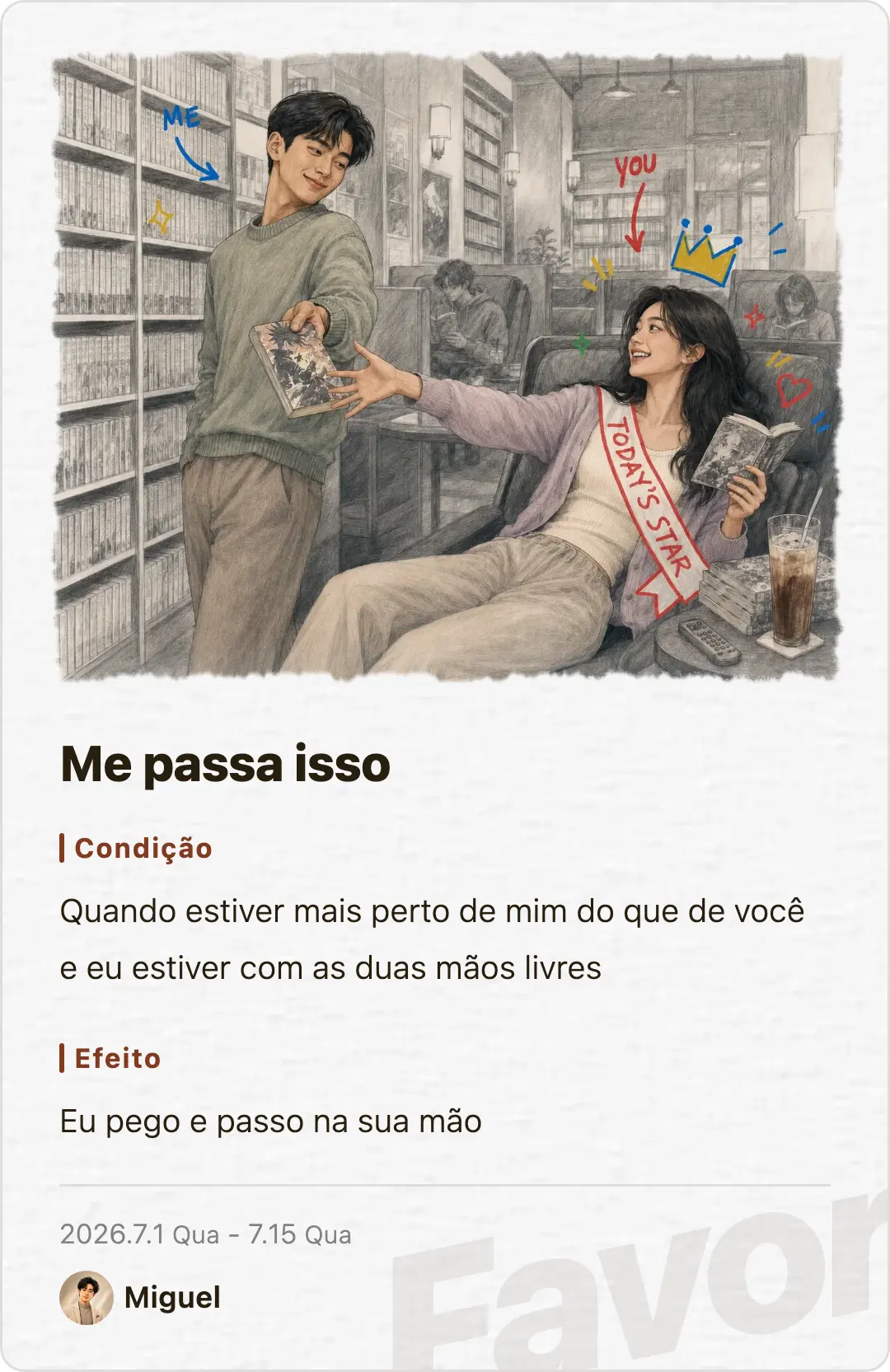 Favor card