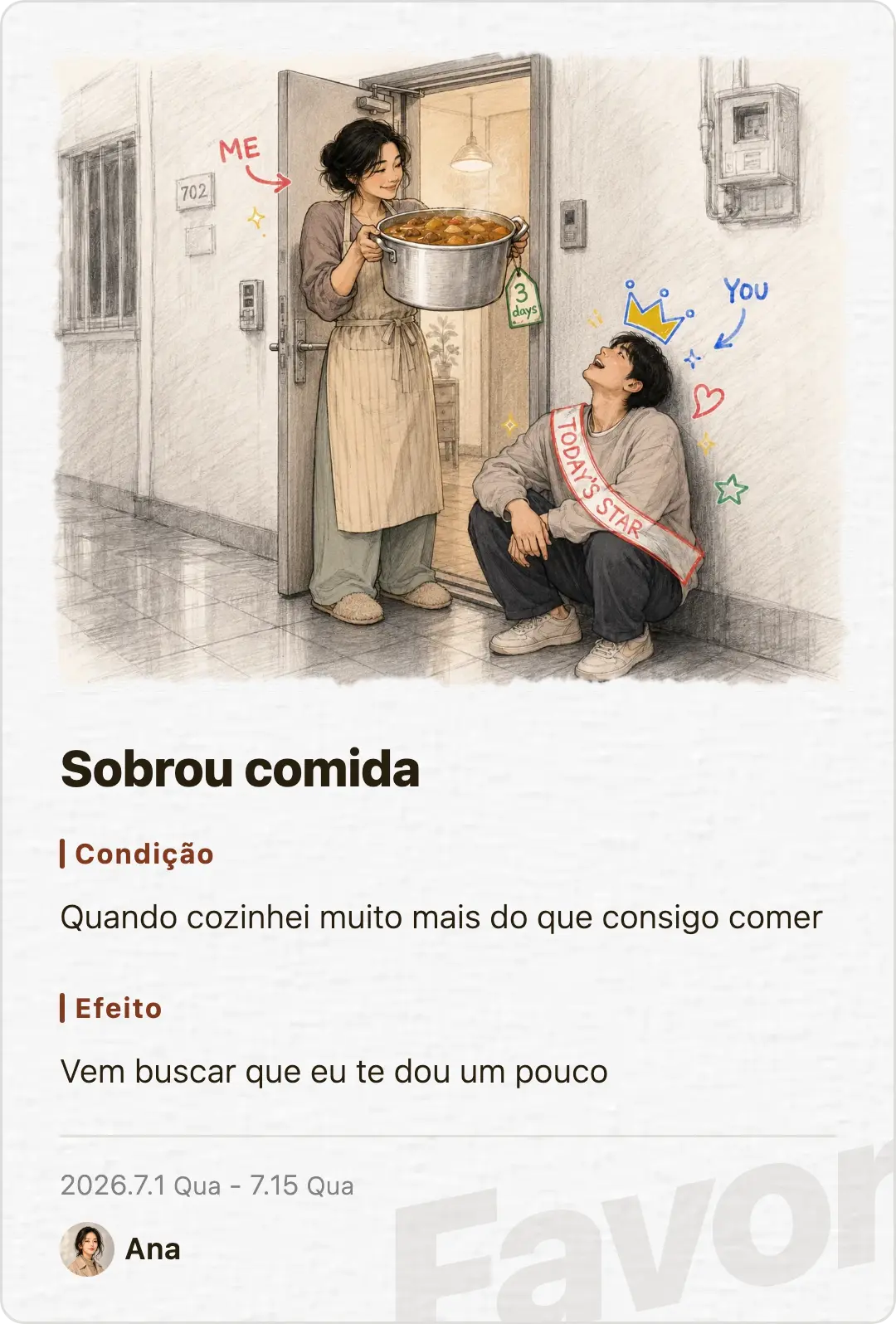 Favor card