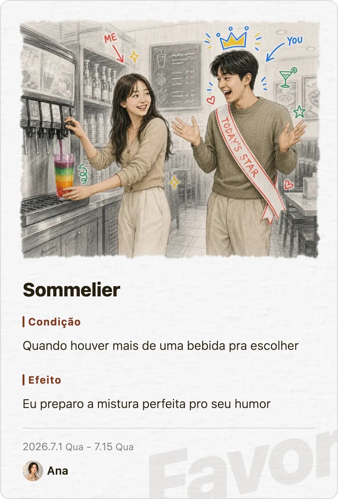 Favor card