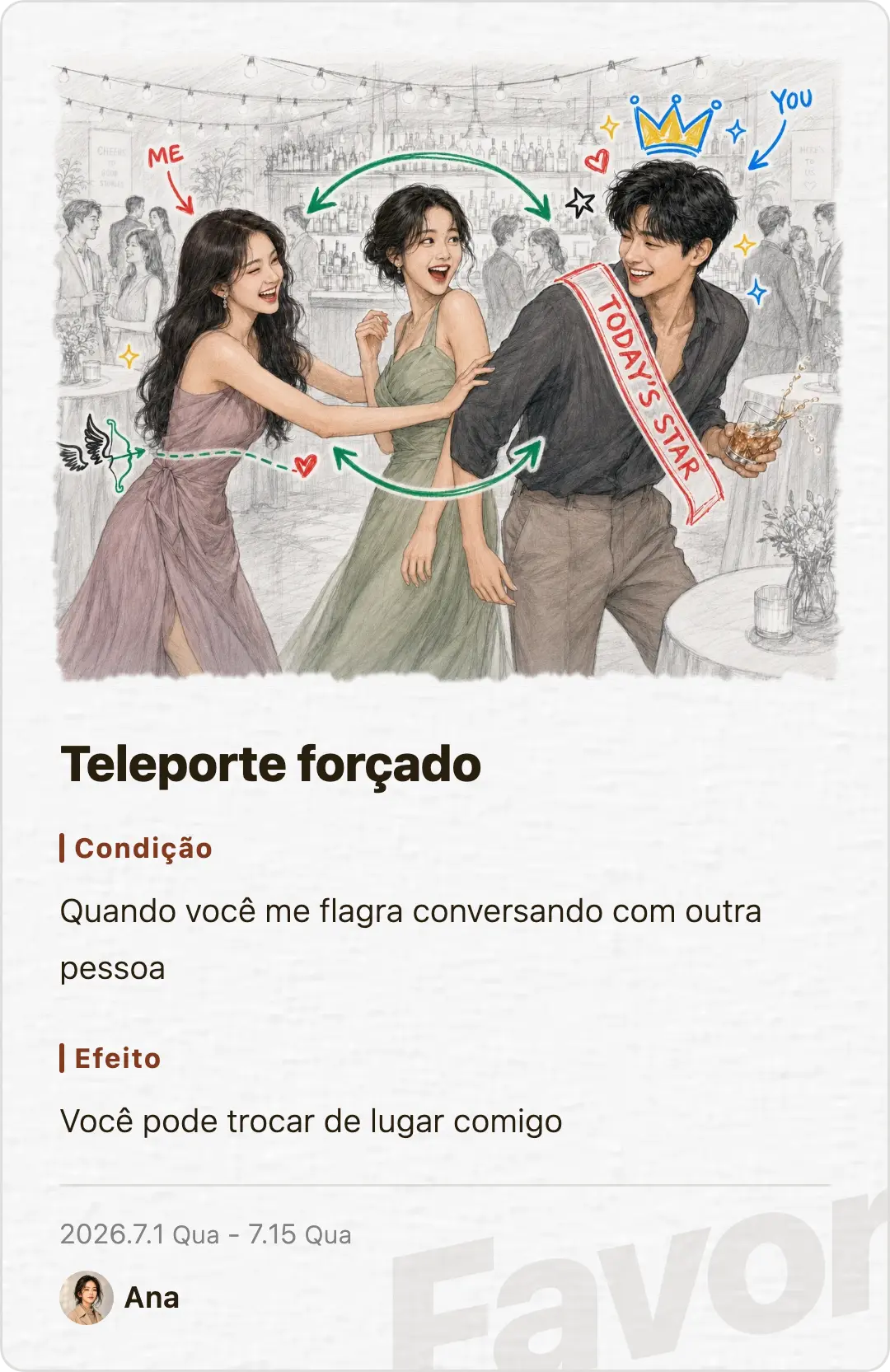 Favor card