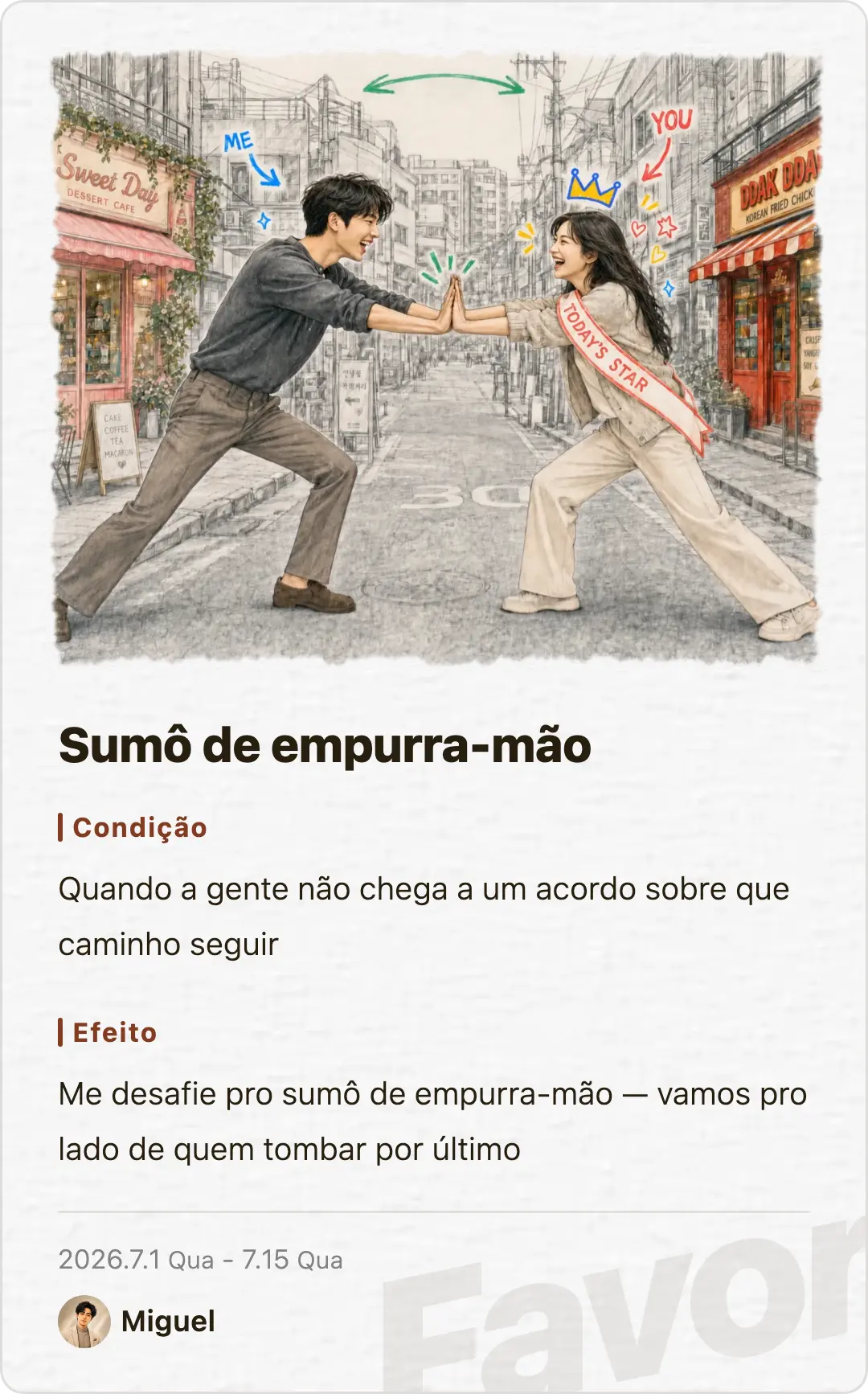 Favor card