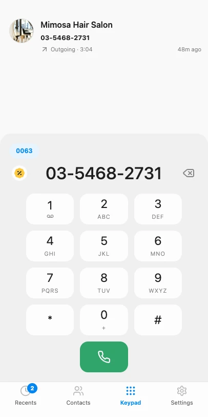Prefix Phone